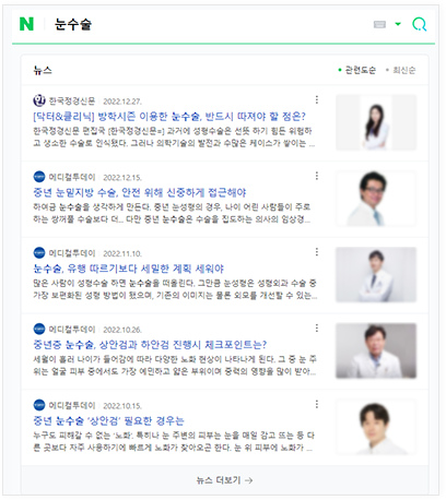 에이디 파트너스 키워드별 언론 송출 진행 사례